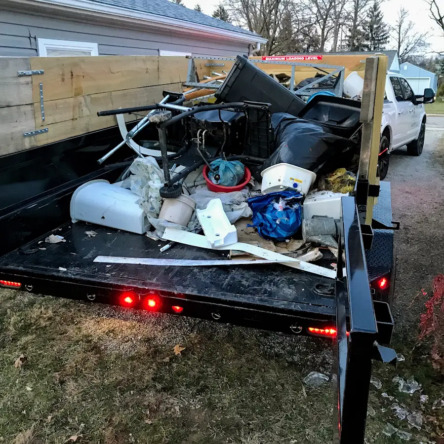 Roll-off dumpster delivered to a residential driveway in Clarion